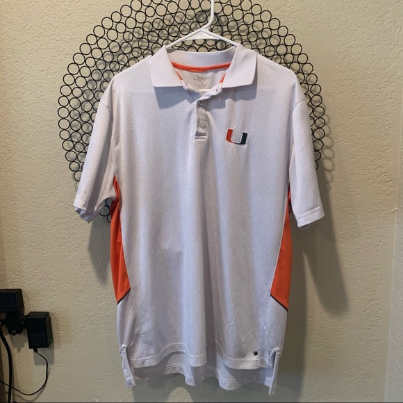 Mens Chiliwear Miami Hurricanes Polo Sz L - Picture 1 of 3